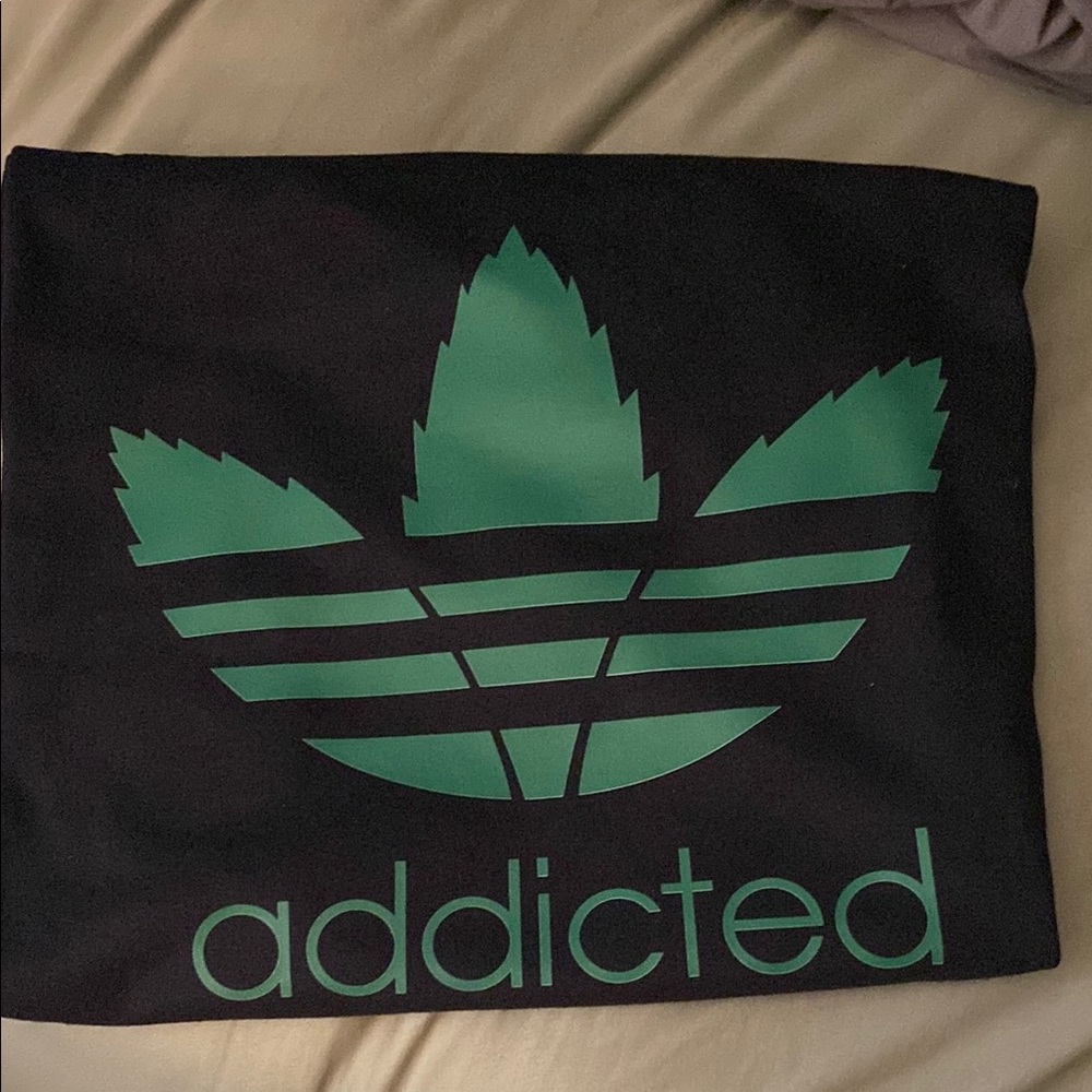 Black and Green Addicted Graphic Tee